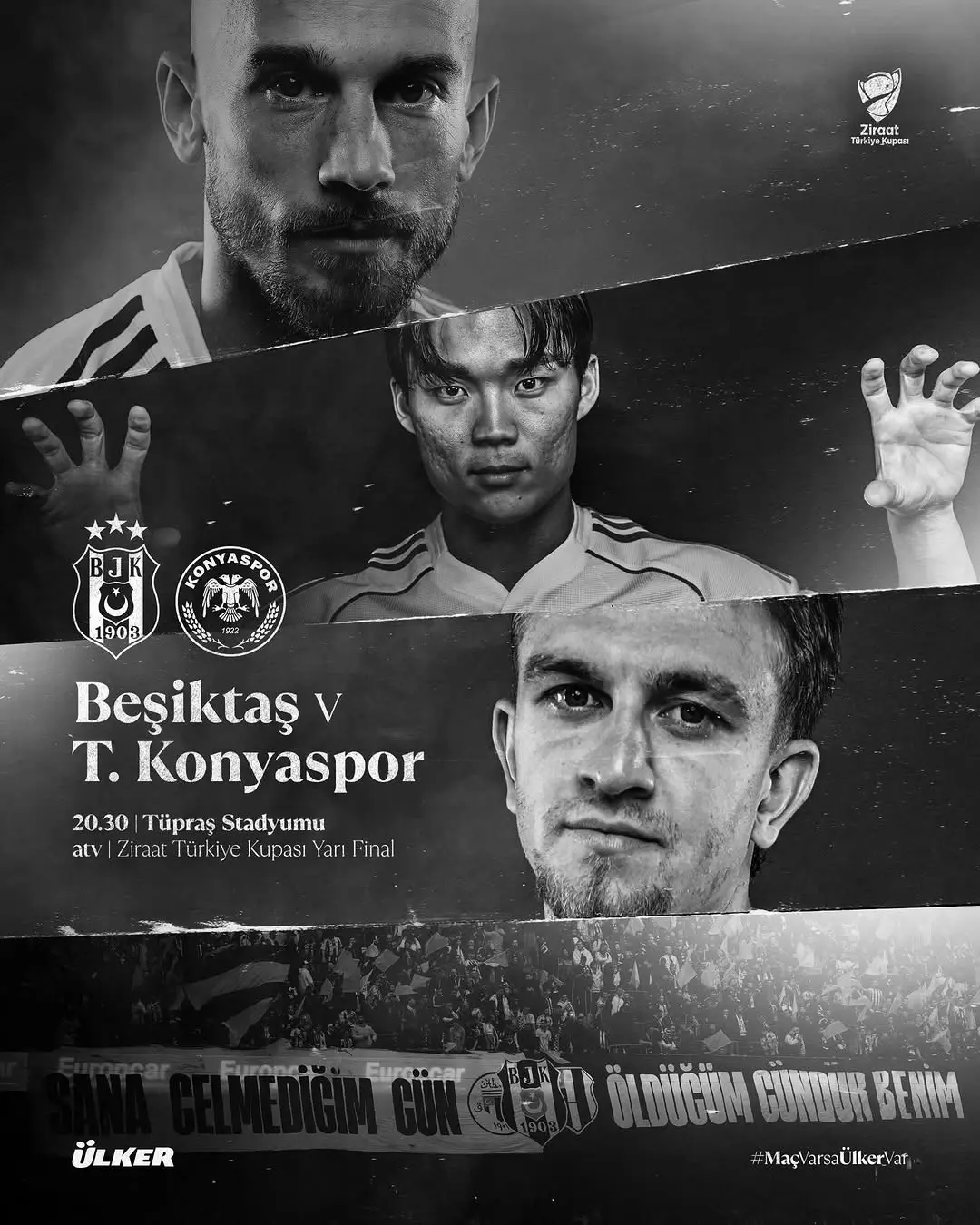 Beşiktaş'ın Bugünkü Maçı: Tümosan Konyaspor ile Ziraat Türkiye Kupası Yarı Final Maçı