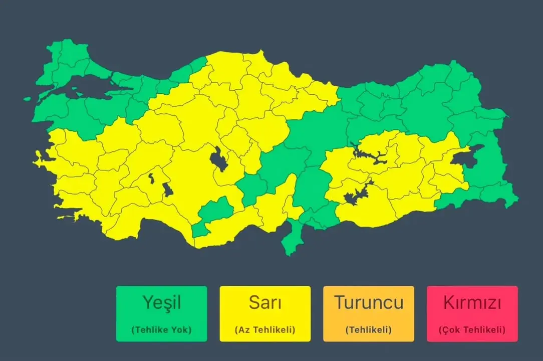 Meteoroloji Genel Müdürlüğü'nden Alınan Son Bilgilere Göre Hava Durumu