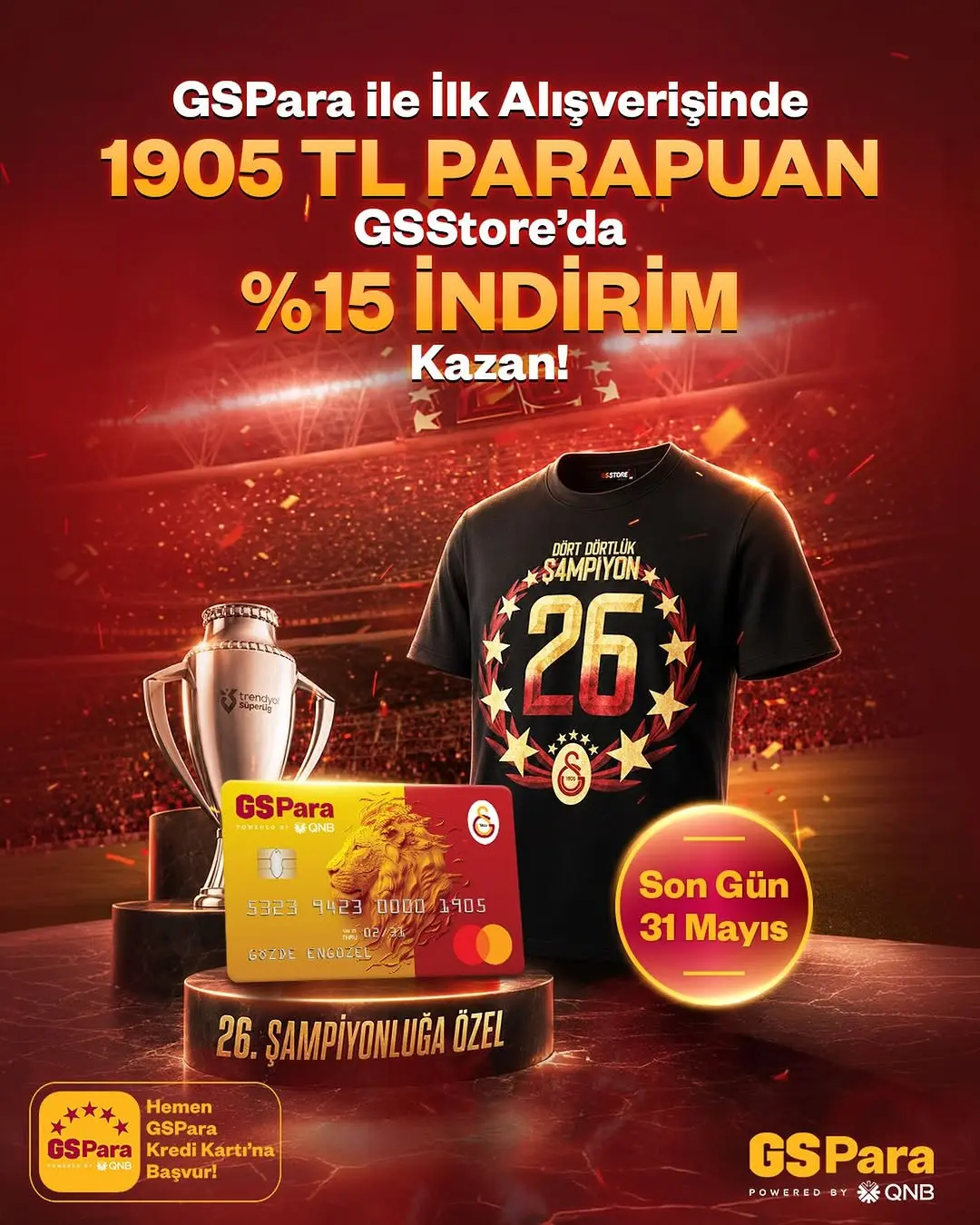 Galatasaray'ın Şampiyonluk Kutlaması: GSPara ile Özel Fırsatlar!