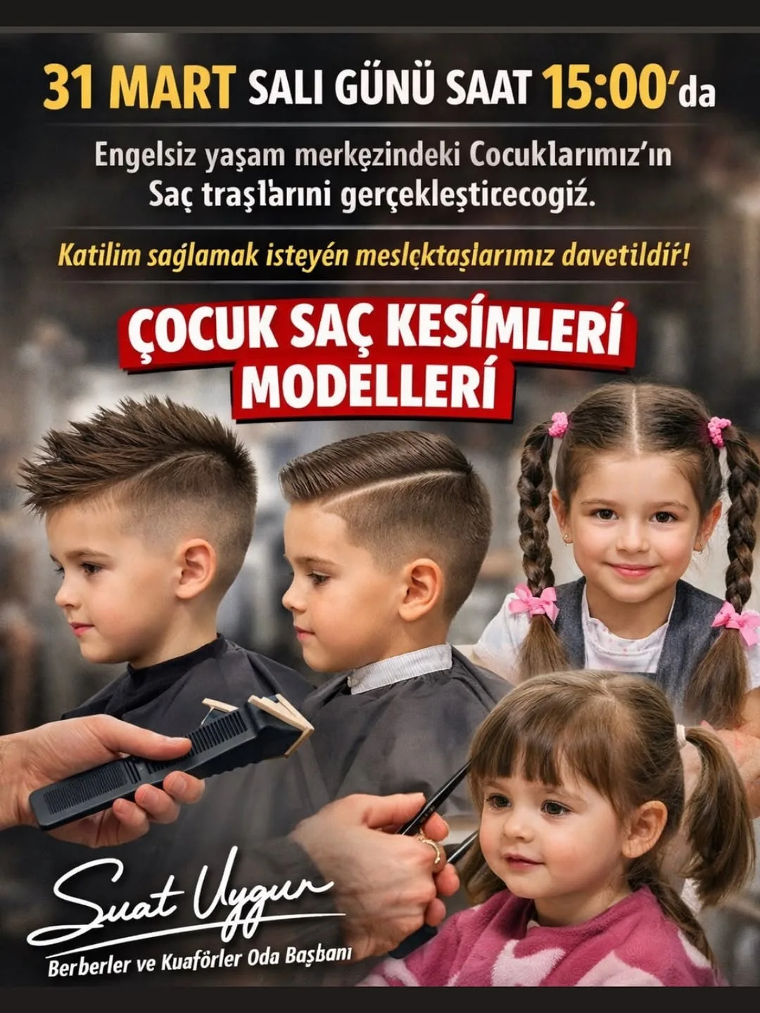 Berberler ve Kuaförler Odası'ndan Engelsiz Yaşam Merkezi'ne Sosyal Sorumluluk Projesi
