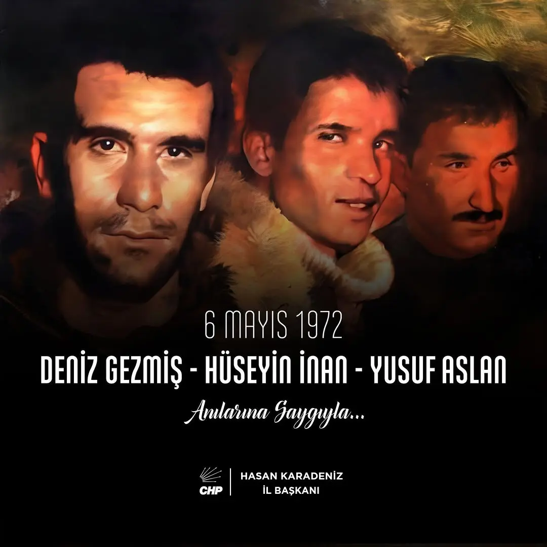 Deniz Gezmiş, Yusuf Aslan ve Hüseyin İnan'ın İdamının Yıl Dönümünde Anma Mesajı