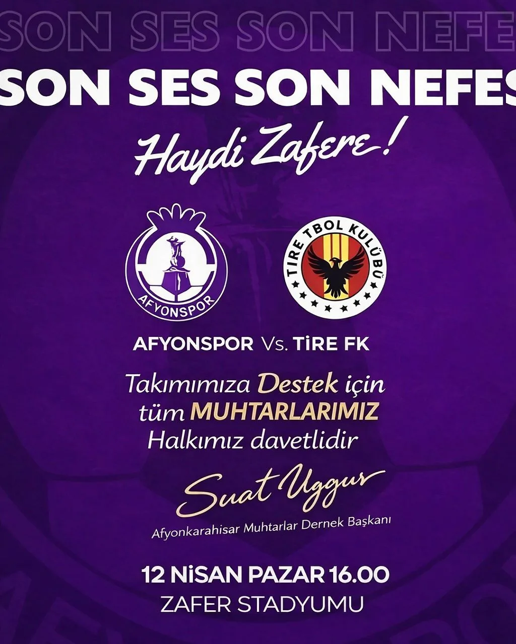 Zafer Stadyumu’nda Önemli Karşılaşma