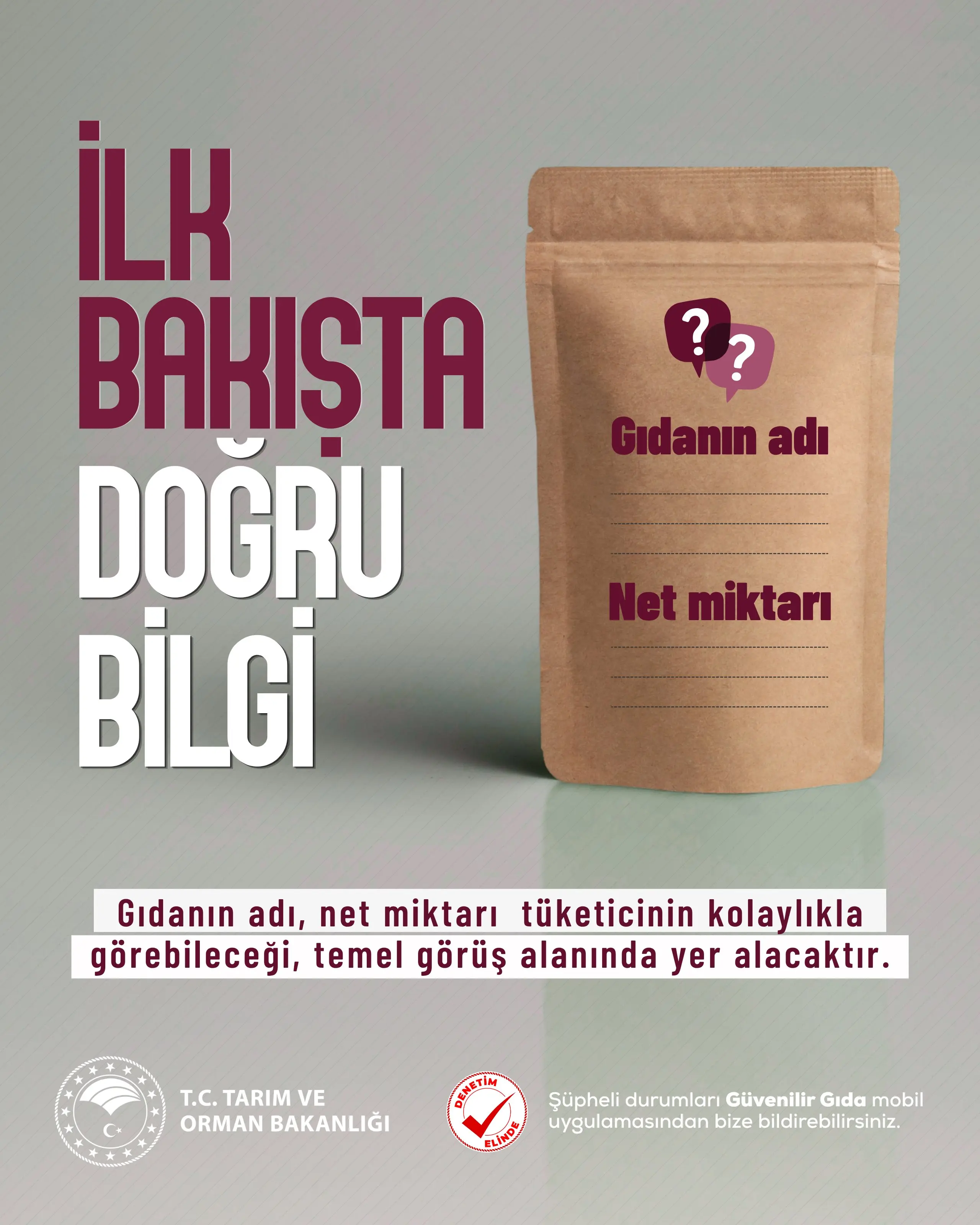 Yeni düzenleme ile gıda bilgileri daha görünür olacak