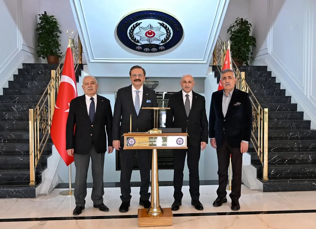 TOBB Başkanı Hisarcıklıoğlu, Ankara İl Emniyet Müdürü Maksut Yüksek'e Hayırlı Olsun Ziyaretinde Bulundu