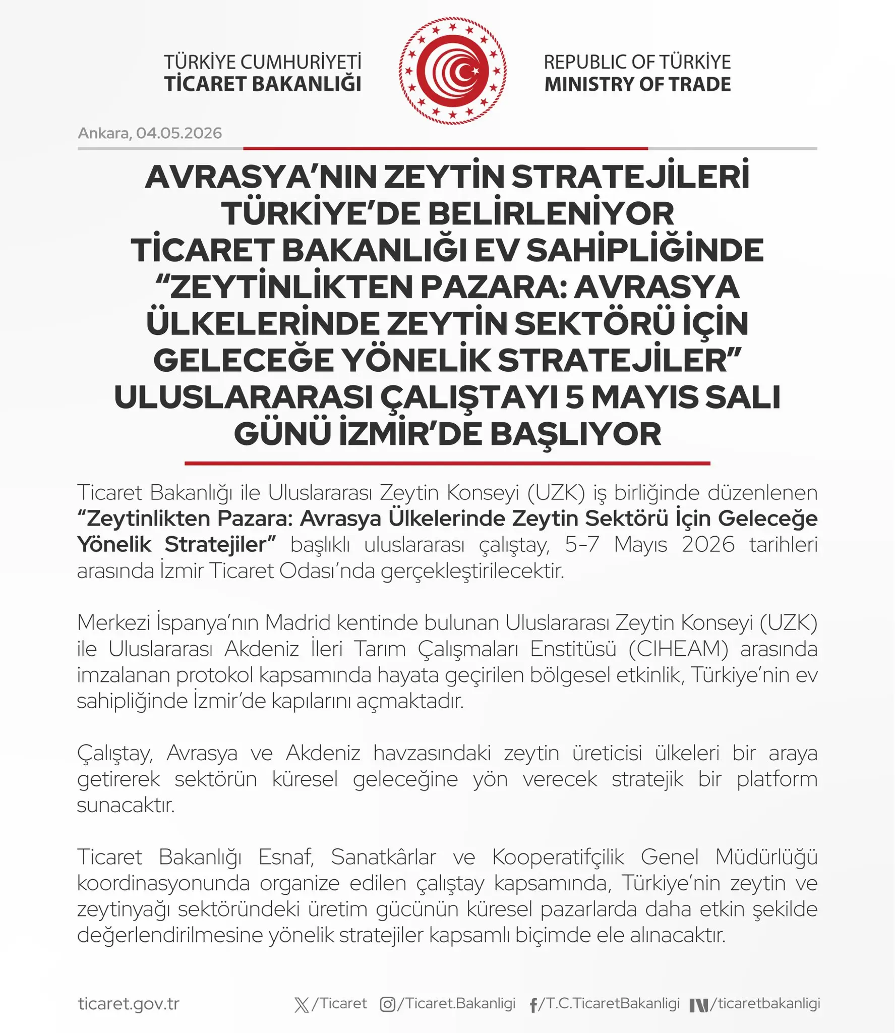 Eurasia Zeytin Stratejileri Türkiye'de Tartışılıyor