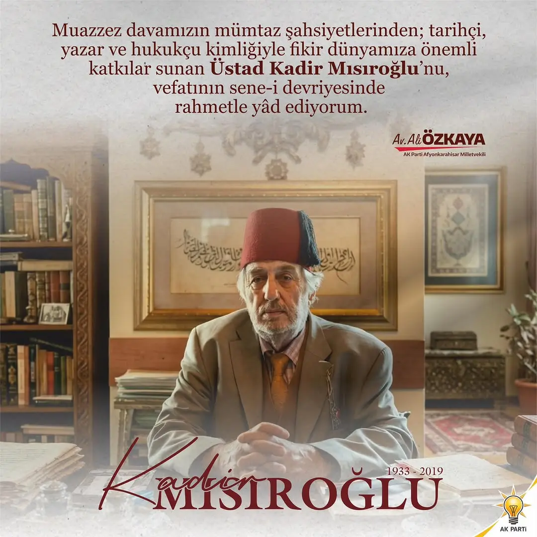 Üstad Kadir Mısıroğlu Vefatının Yıl Dönümünde Rahmetle Anılıyor