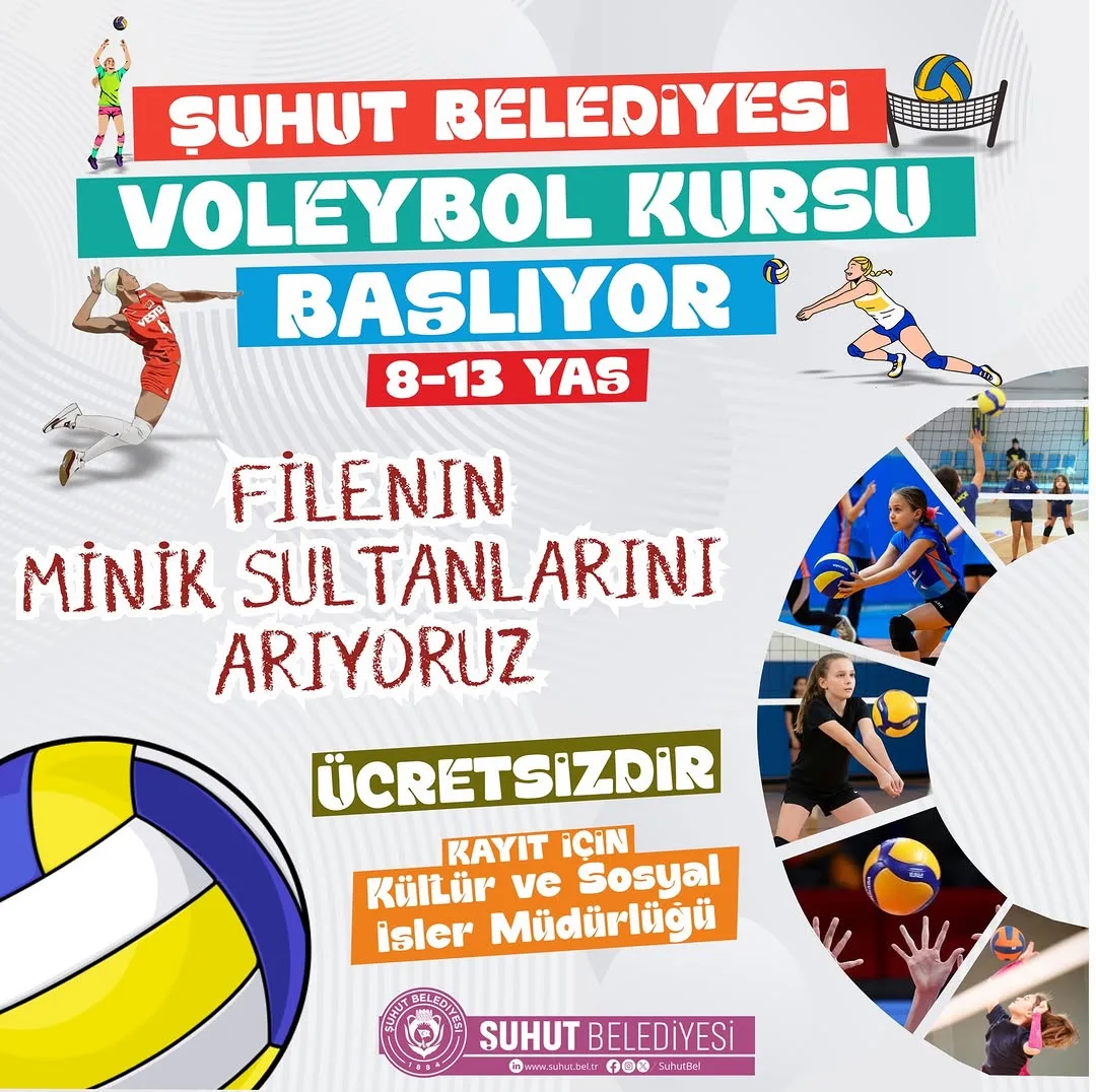 Şuhut Belediyesi Voleybol Kursu Başlıyor!