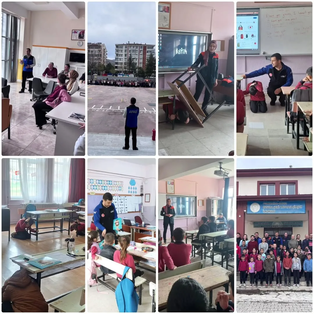 Afet Farkındalık Eğitimi Atatürk İlkokulu ve Kusura Şehit Mustafa Şimşek İlkokulu'nda Verildi