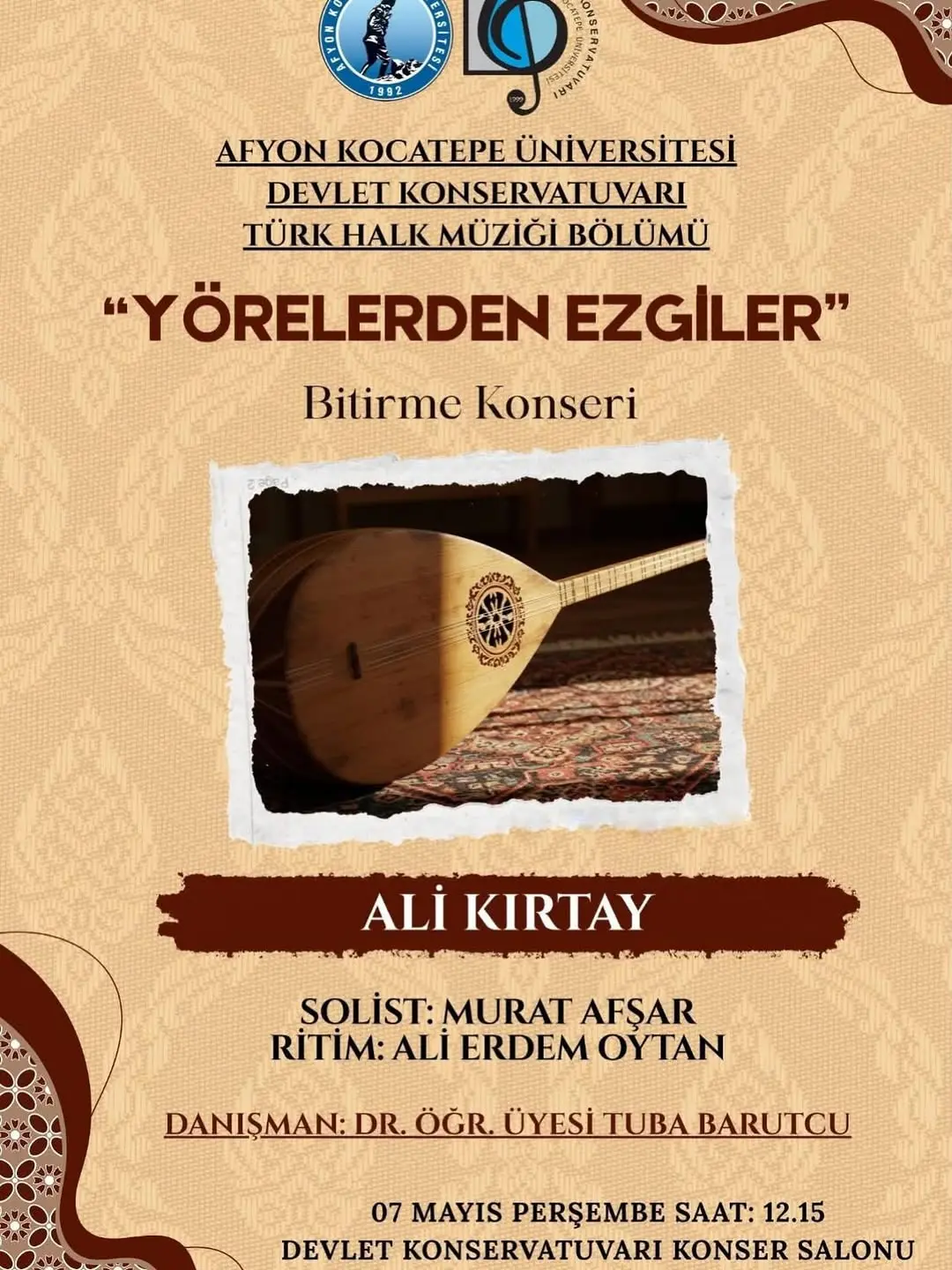 Afyon Kocatepe Üniversitesi'nde Bugün: Yörelerden Ezgiler Konseri