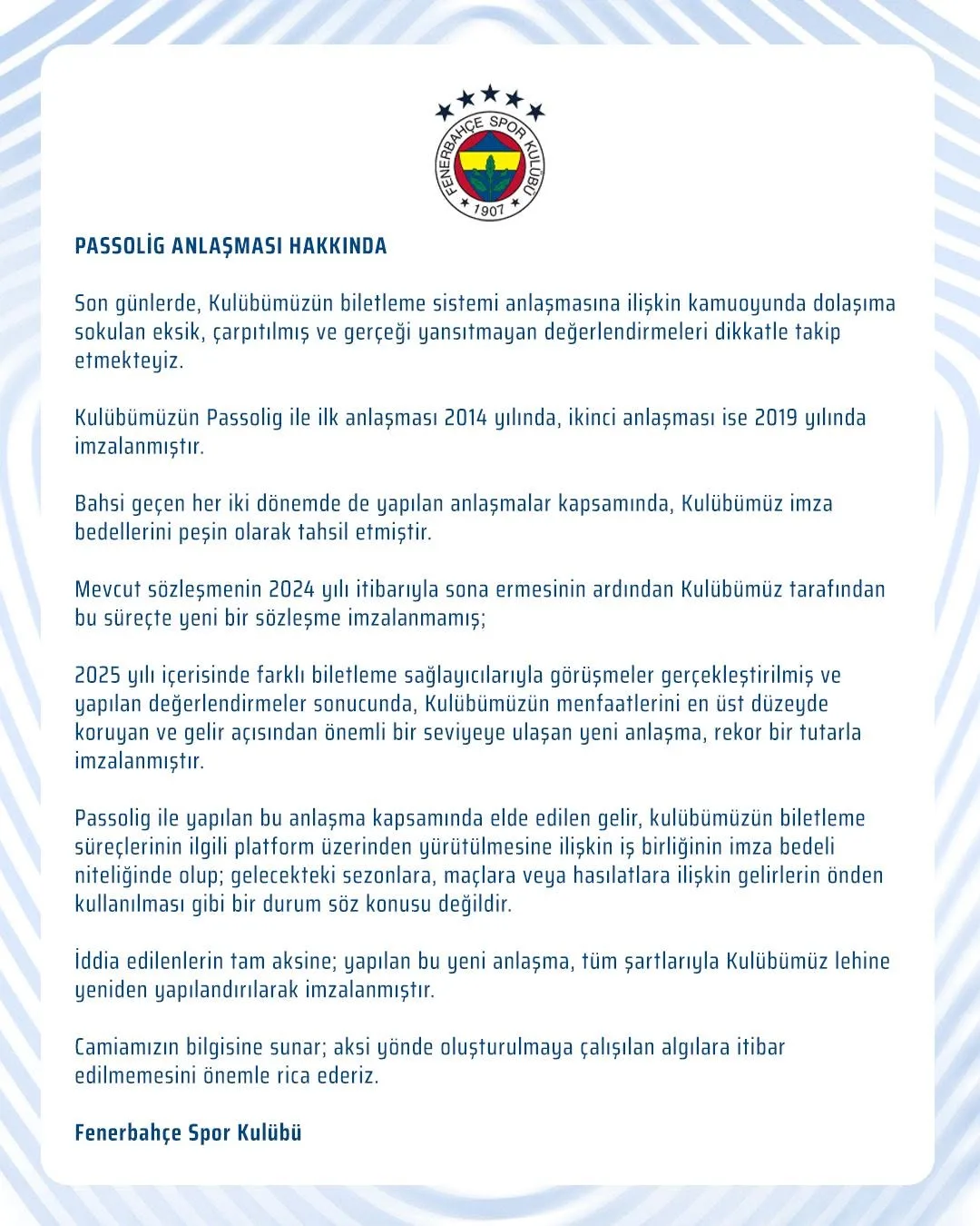 Passolig Anlaşması Hakkında