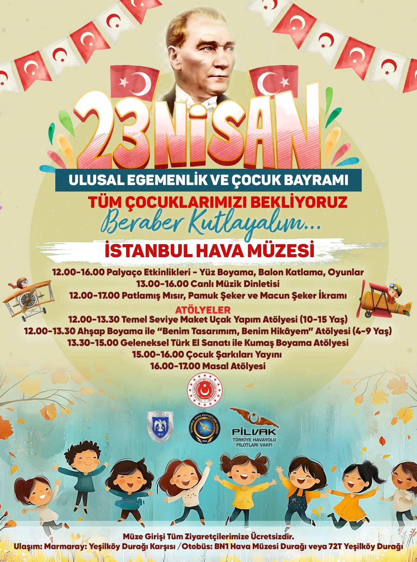 Istanbul Havacılık Müzesi'nde 23 Nisan Etkinlikleri