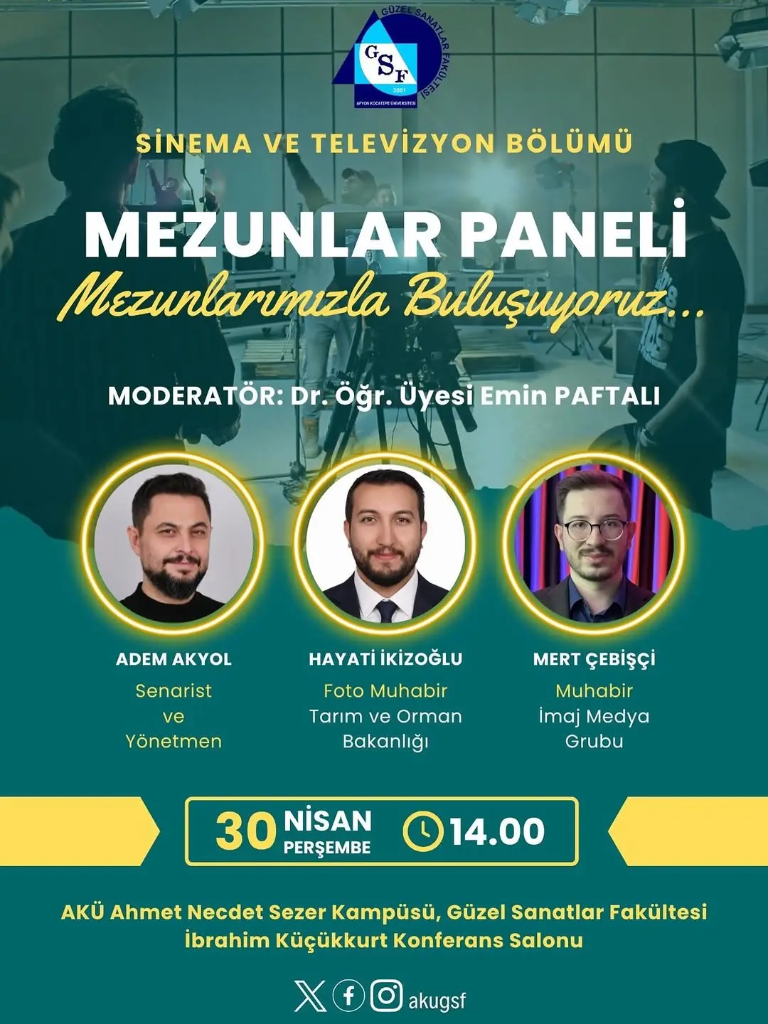 Afyon Kocatepe Üniversitesi'nde Bugün: Sinema ve TV Bölümü Mezunlar Paneli