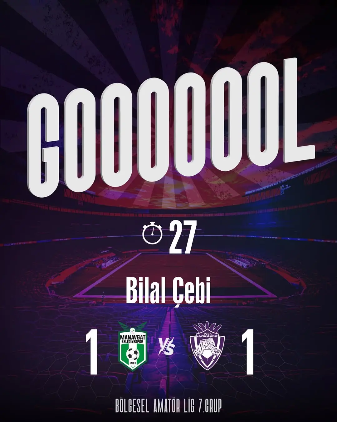 1923 Afyonkarahisar Spor Kulübü'nden Yeni Gol!