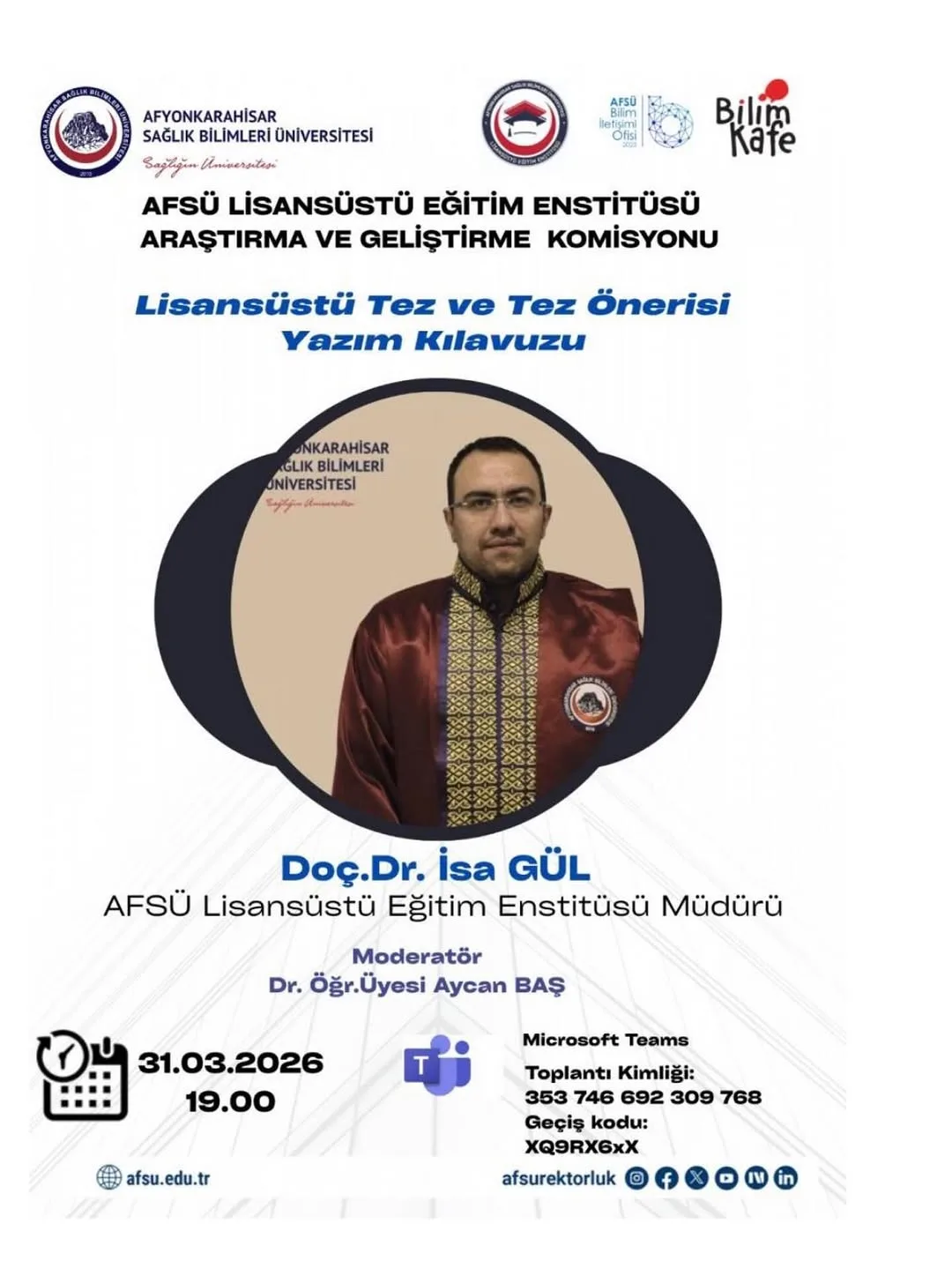 Afyonkarahisar Sağlık Bilimleri Üniversitesi Açıkladı: Lisansüstü Tez ve Tez Önerisi Yazım Kılavuzu (31 Mart 2026)