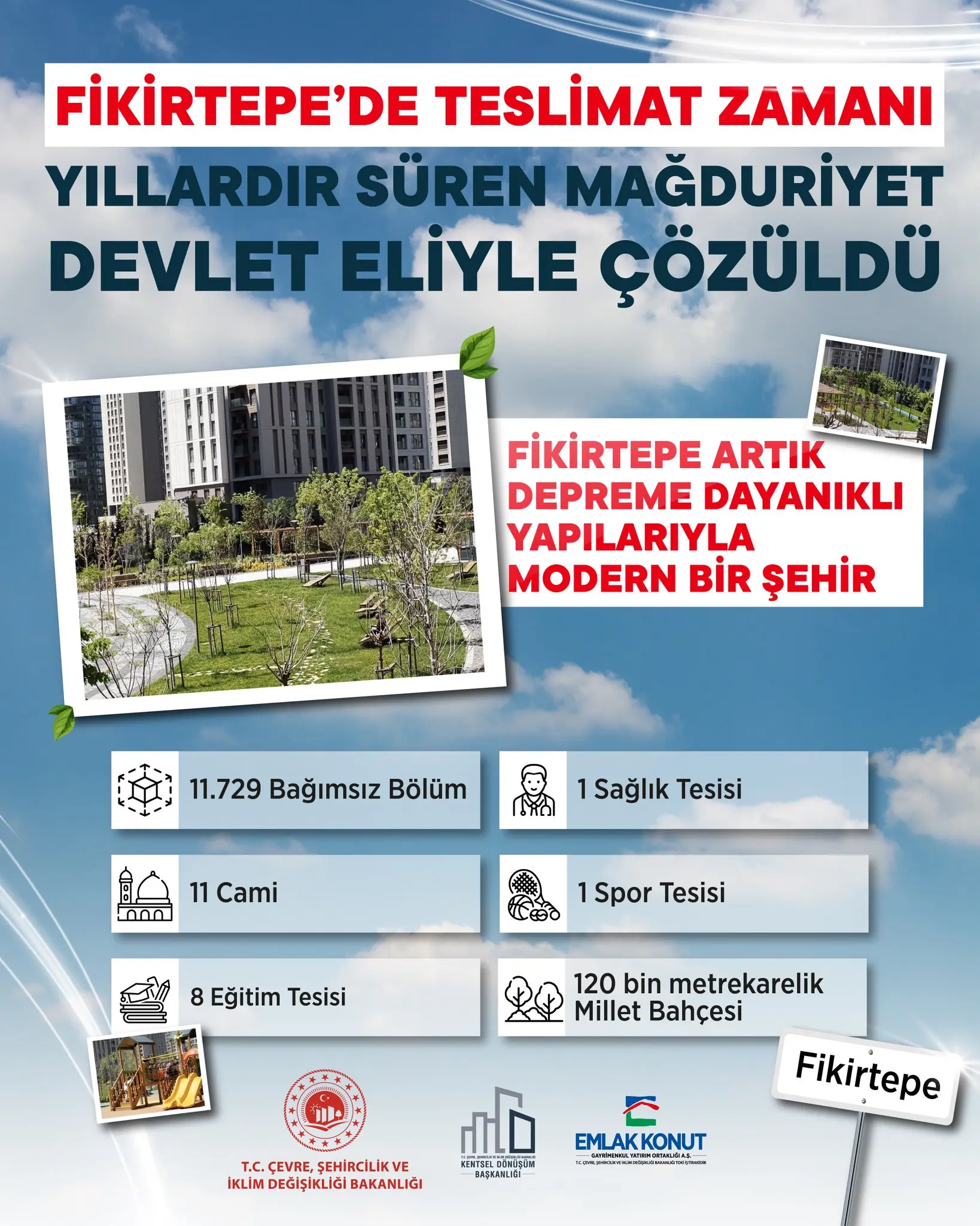 Yeni Fikirtepe'de 11 bin 729 konut tamamlandı
