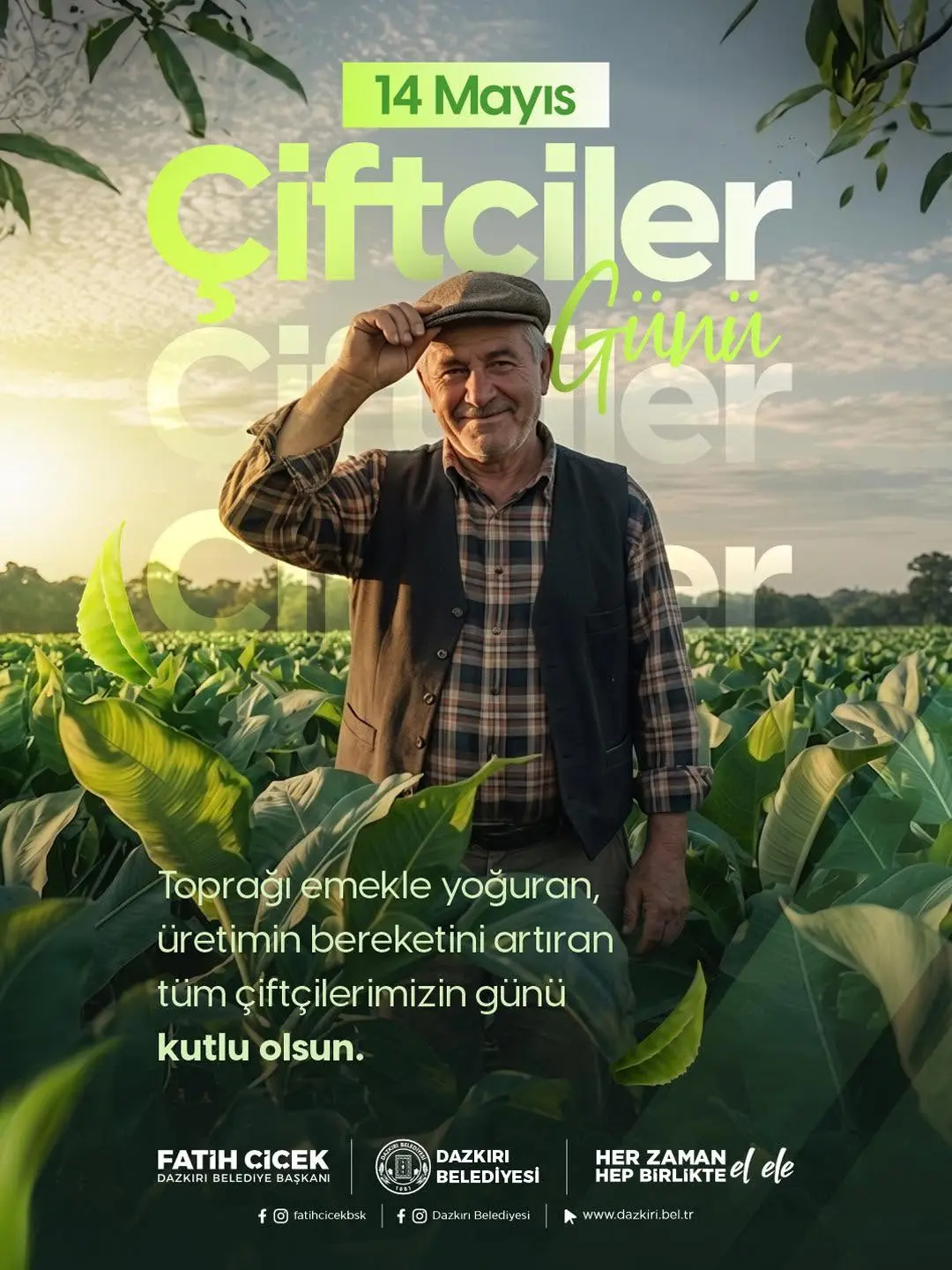 Dazkırı Belediye Başkanı Fatih Çiçek'ten Çiftçilere Dünya Çiftçiler Günü Kutlaması