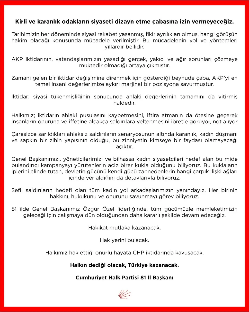 81 İl Başkanı Ortak Basın Açıklamasıyla İlgili Son Dakika Gelişmesi