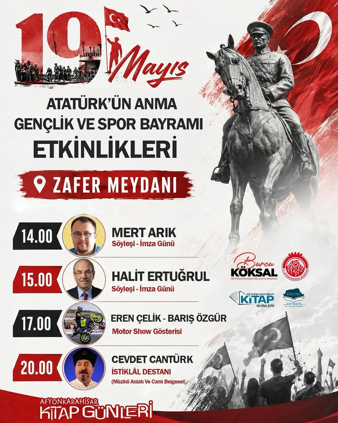 T.C. Afyonkarahisar Belediyesi'nden 19 Mayıs Coşkusu Dolu Dolu Program!