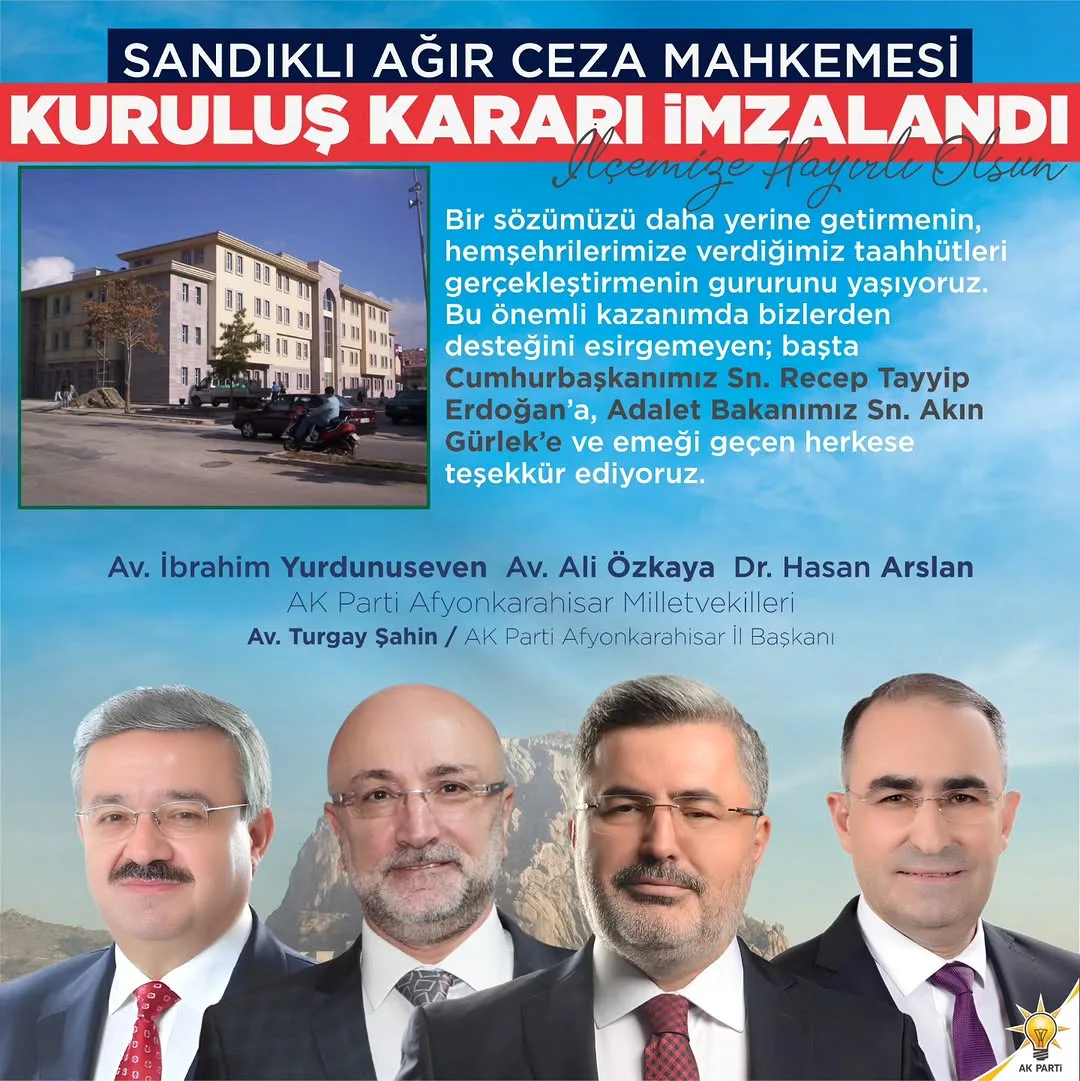Afyonkarahisar'da Yeni Ağır Ceza Mahkemesi Kuruldu