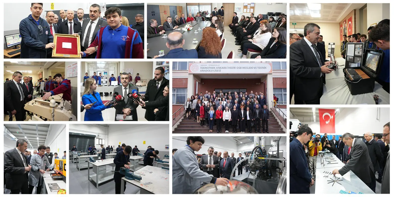 Bakan Tekin, Mesleki ve Teknik Anadolu Lisesini Ziyaret Etti