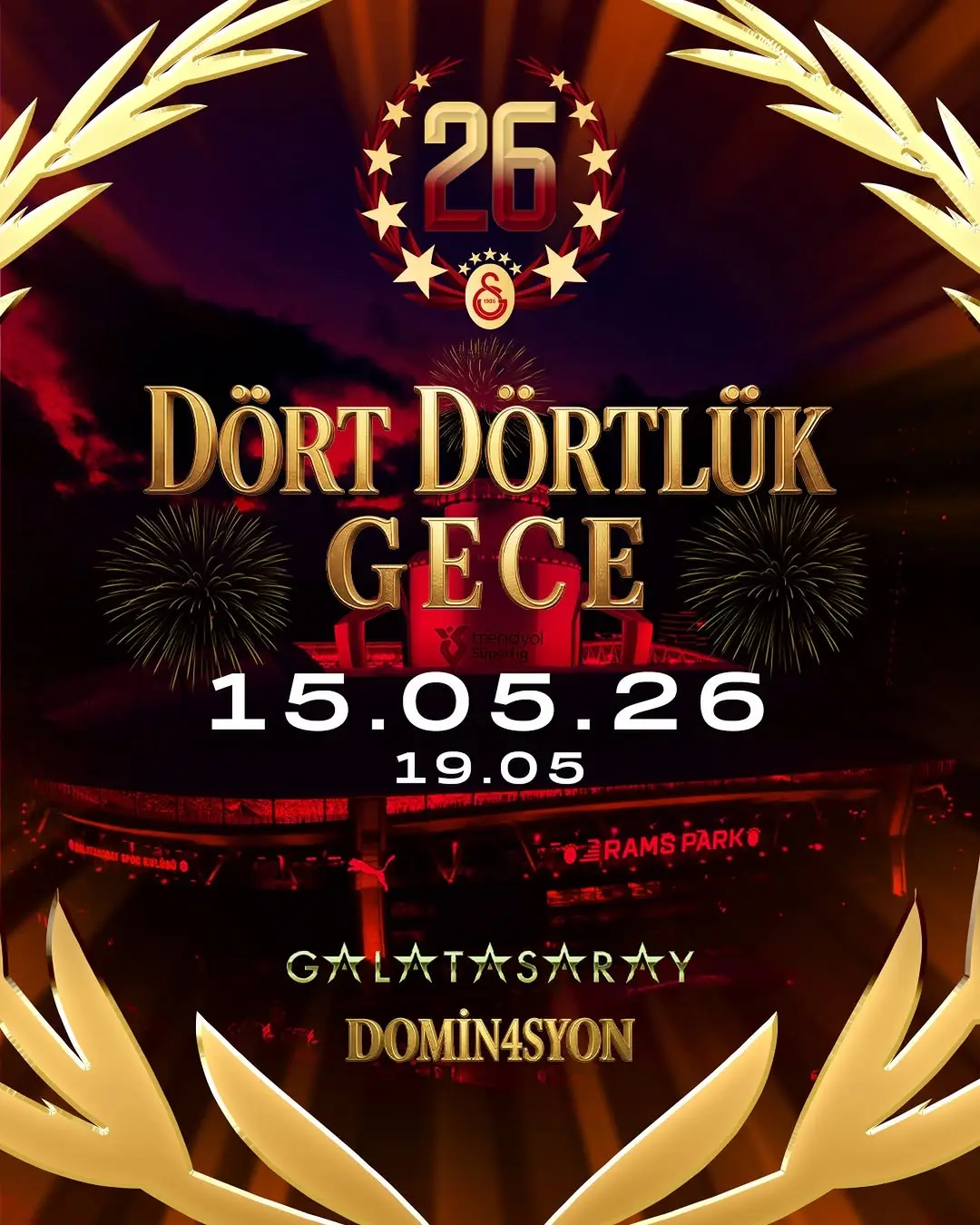 Galatasaray Spor Kulübü Dört Dörtlük Gece'nin Biletlerini Satışa Çıkardı
