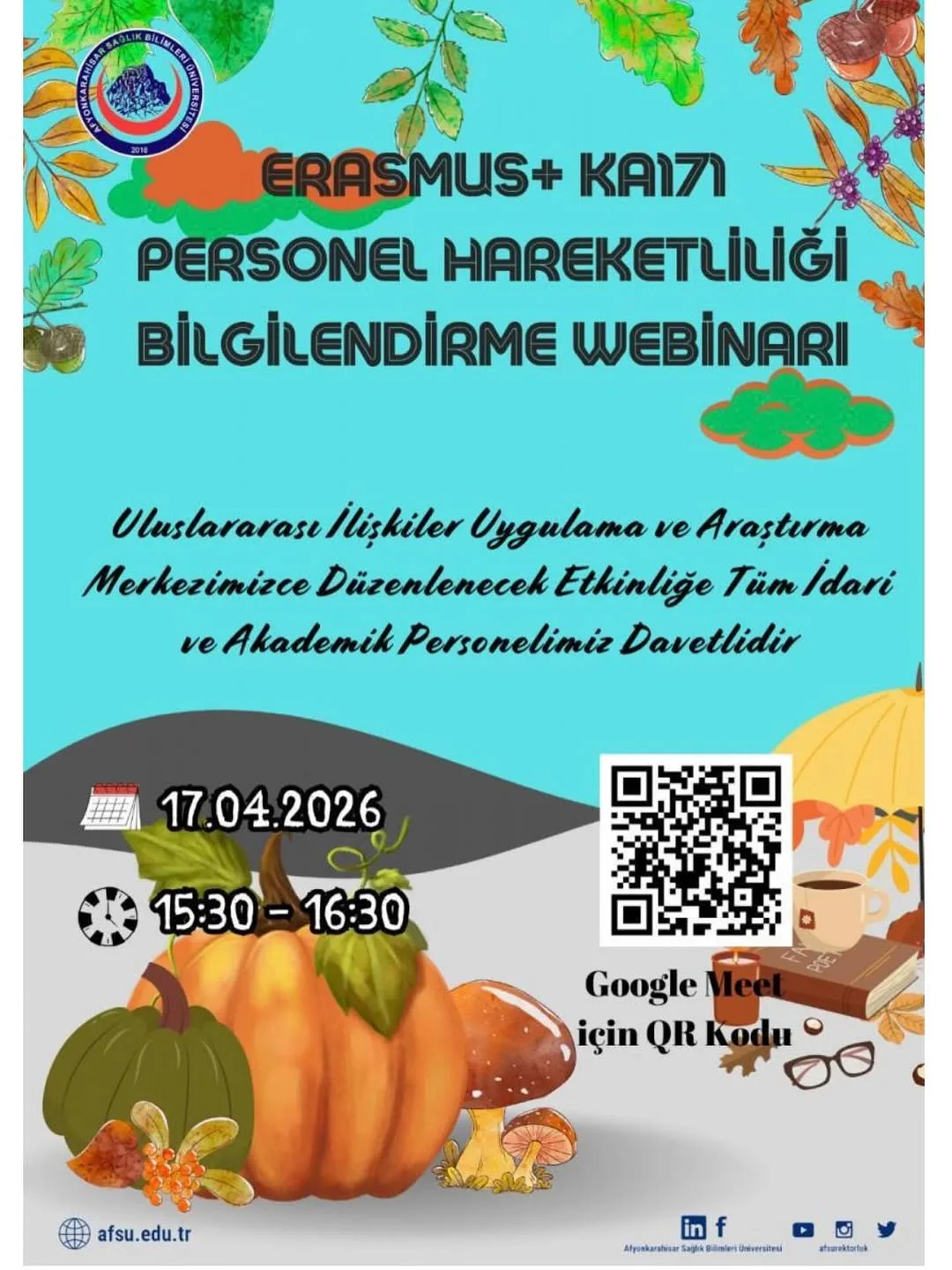 2025 – 2026 Akademik Yılı Erasmus+ KA171 Hareketliliği İlanı