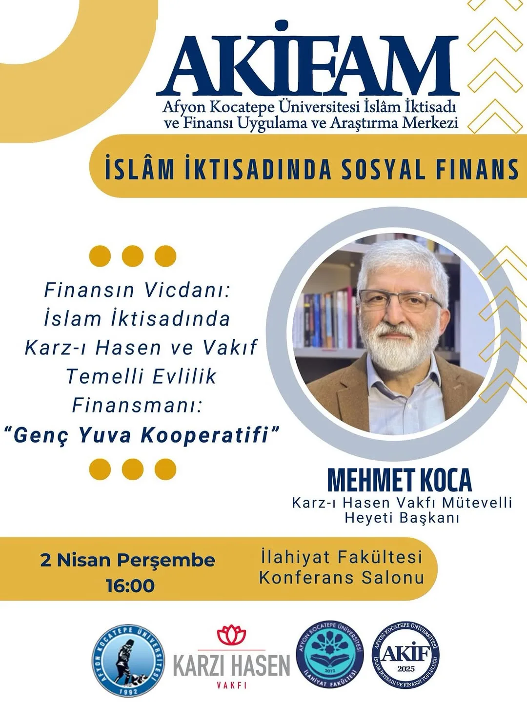 Afyon Kocatepe Üniversitesi'nden Etkinlik Duyurusu: 'İslam İktisadında Sosyal Finans'