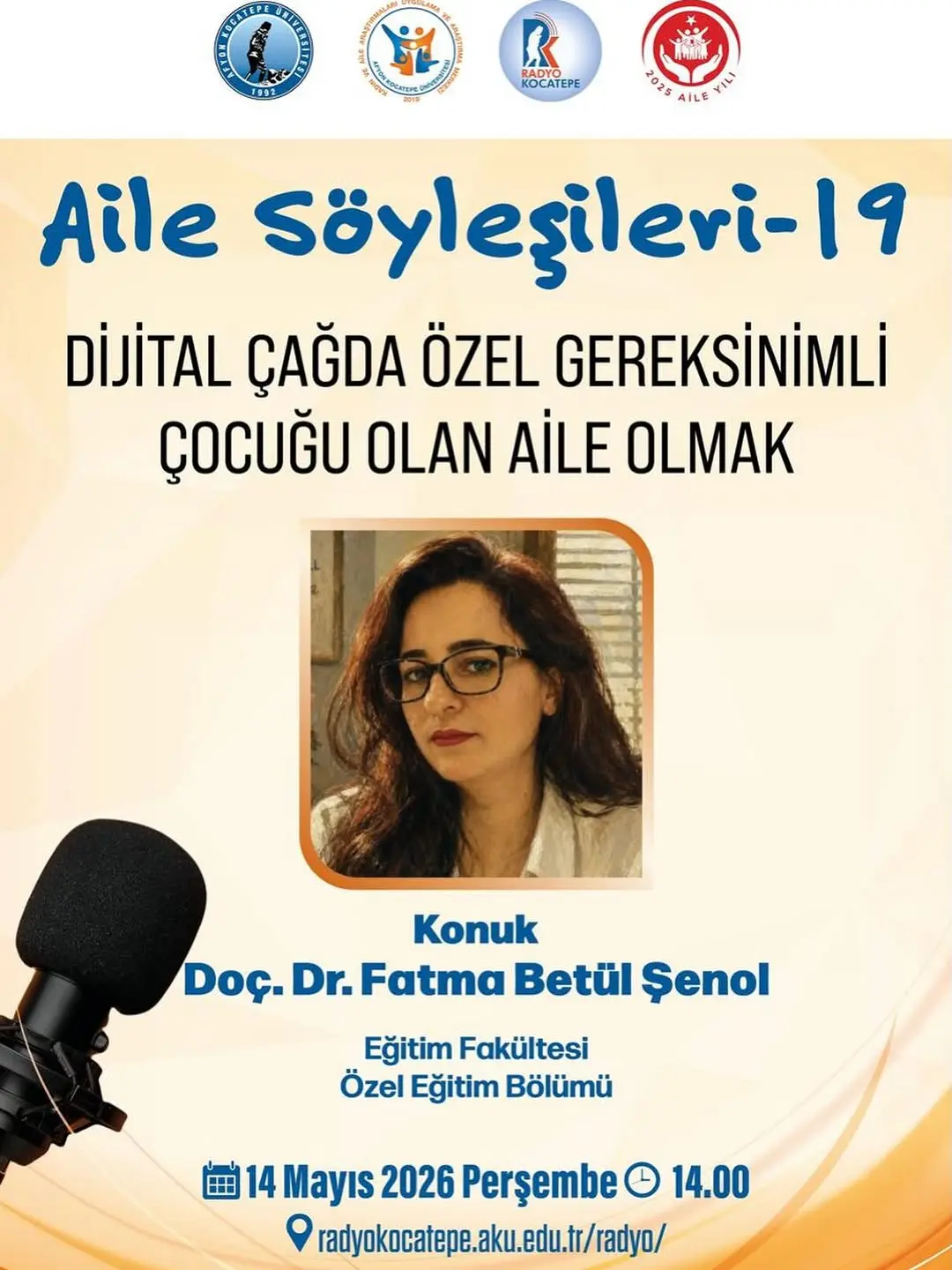 Afyon Kocatepe Üniversitesi'nden Aile Söyleşileri Etkinliği Duyurusu
