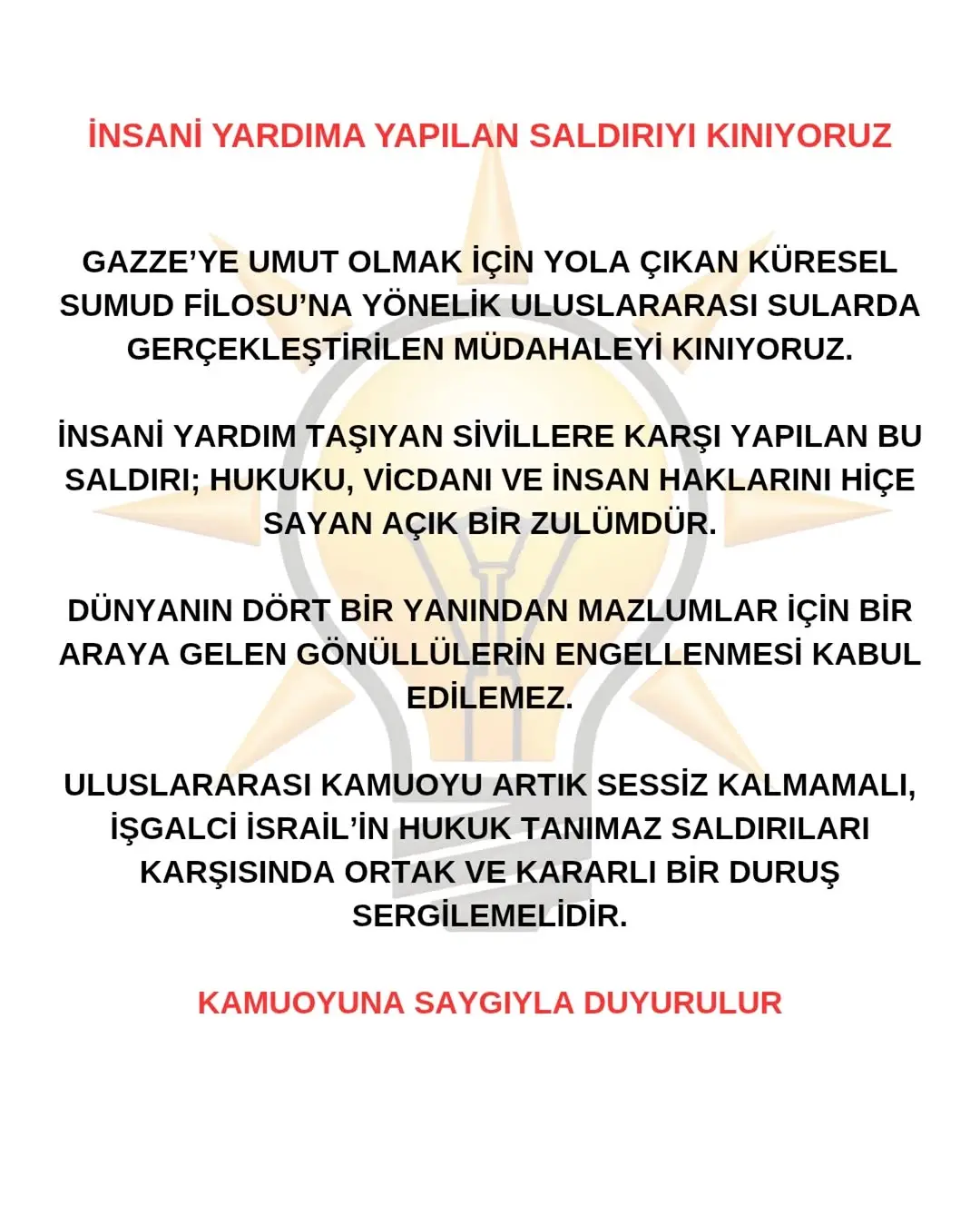 Küresel Sumud Filosu'na Yapılan Müdahale Kınandı