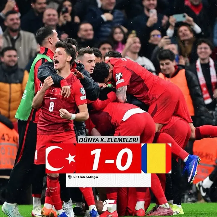 A Milli Takım Romanya'yı 1-0 Mağlup Ederek 2026 FIFA Dünya Kupası Avrupa Elemeleri'nde Yarı Finale Yükseldi