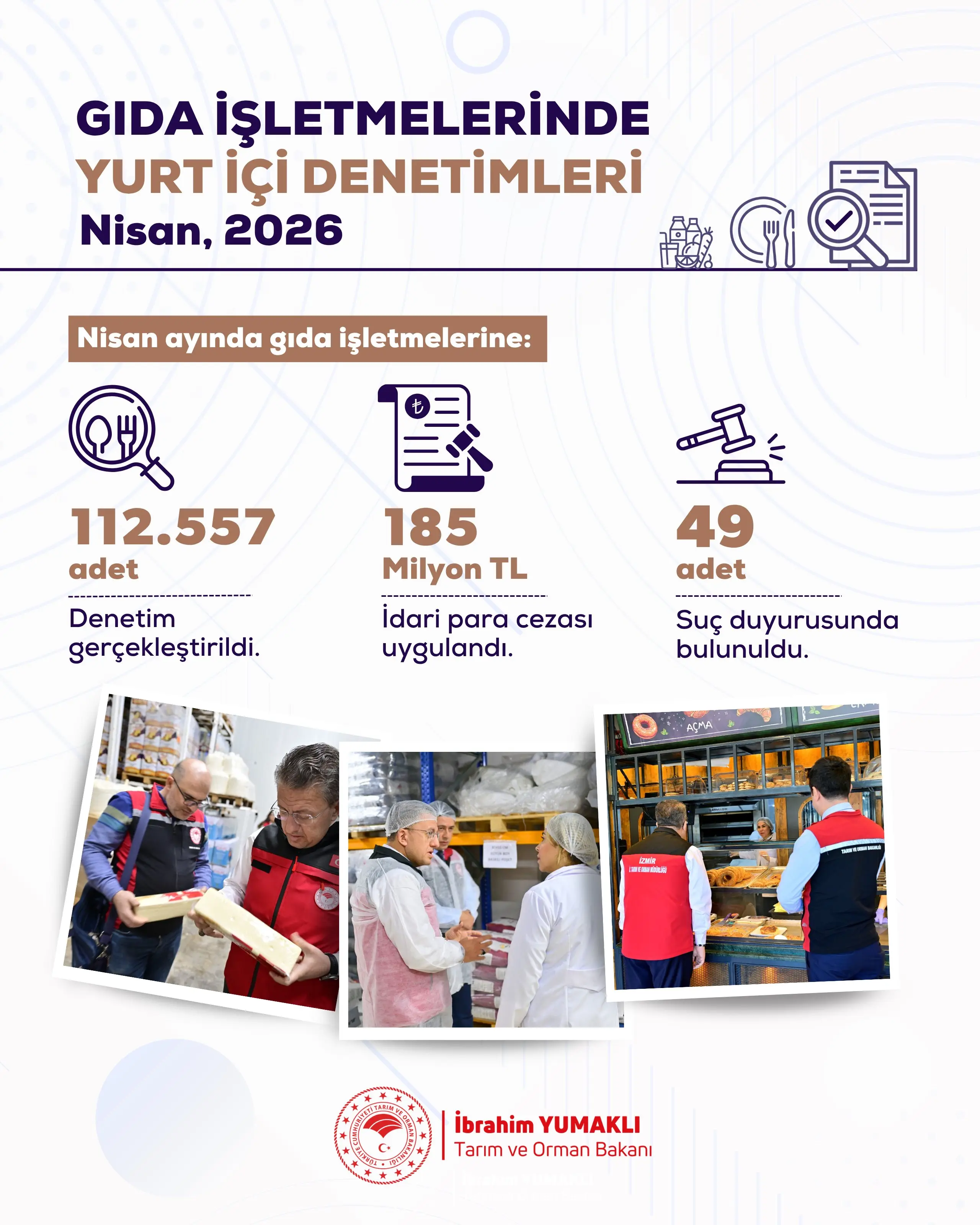 Nisan'da Türkiye genelinde gıda denetimleri yapıldı