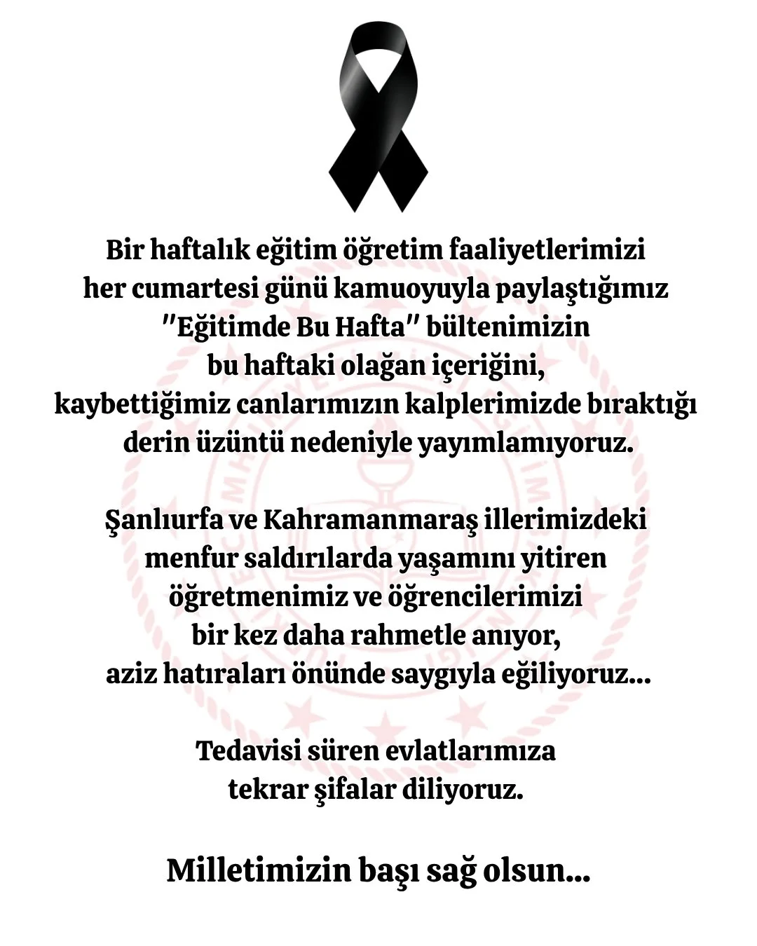 Acı ve anılar kalplerimizde hep taze kalacak