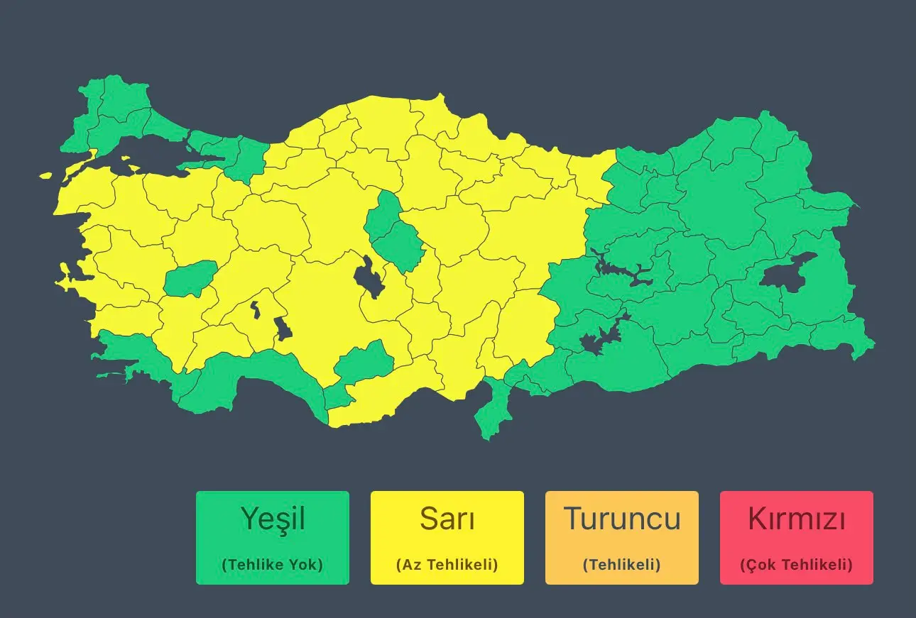 Meteoroloji'den yağış ve fırtına uyarısı